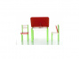 Stůl a dvě židličky ST1 červeno-zelená