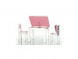 Stůl a dvě židličky ST1 růžovo-bílá