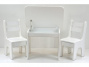 Stůl a dvě židličky K2 bílá