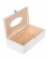 Dřevěná krabička se sponou na kapesníky - Bílá 26x14x8 cm