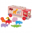 Bigjigs Toys Dřevěné auto se zvířátky safari