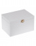 Dřevěná krabička se sponou - Bílá 22x16x14 cm