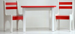 Stůl a dvě židličky K1 Červený
