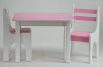 Stůl a dvě židličky K1 Růžový