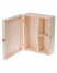 Dřevěná krabička na karafu a dvě sklenice - Přírodní 30x23x11 cm