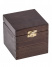 Dřevěná krabička se sponou - Tmavě hnědá 11x11x11 cm