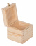 Dřevěná krabička se sponou - Přírodní 11x11x11 cm