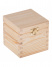 Dřevěná krabička se sponou - Přírodní 11x11x11 cm