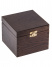 Dřevěná krabička se sponou - Tmavě hnědá 14x14x11 cm