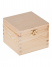 Dřevěná krabička se sponou - Přírodní 16x16x13 cm