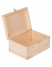 Dřevěná krabička se sponou - Přírodní 22x16x11 cm