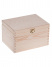 Dřevěná krabička se sponou - Přírodní 22x16x14 cm