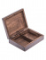 Dřevěná krabička s dvěmi přihrádkami - Tmavě hnědá 16x12x4 cm