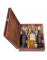 Dřevěná krabička na tři láhev alkoholu - Ořech 36x30x10 cm
