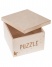 Dřevěný box na hračky - Puzzle gravír malý