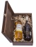 Dřevěná krabička na dvě láhve alkoholu - Tmavě hnědá 36x20x11 cm