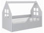 Dětská postel tvaru domečku šedý