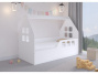 Dětská postel tvaru domečku bílá