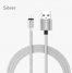 USB nabíjecí kabel s magnetickým mikro USB pro iPhone - Stříbrný