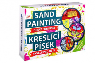 Maxi kreslící písek - 12 tub barevného kreslícího písku