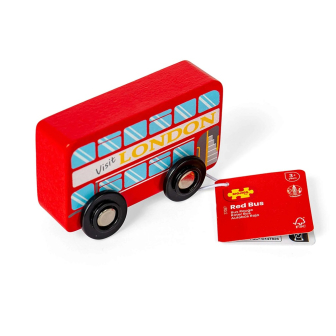 Bigjigs Toys Dřevěný londýnský autobus