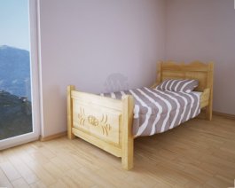 Postel Julie 80/200 cm ručně vyřezávaná