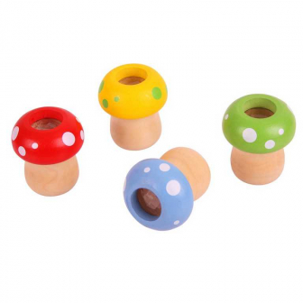 Bigjigs Toys Dřevěný kaleidoskop hříbek 1ks