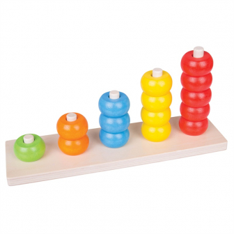 Bigjigs Toys Dřevěná motorická deska nasazování korálky