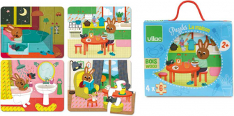 Vilac Dřevěné puzzle Dům - poškozený obal