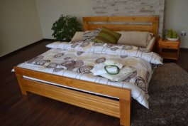 Postel Amor olše 160/200 cm + matrace Relax - masiv 3,5 cm