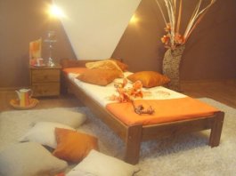 Postel Anetka dub 80x200 + matrace Vigo kokos