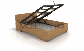 Postel Bára zvýšená, úložná 160/200 cm masiv buk