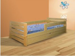 Postel Classic 200/90 cm + matrace + šuplík - masiv 3,5 cm