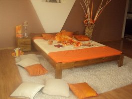 Postel Anetka dub 140/200 cm+matrace+rošt