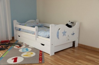Postýlka Bohoušek 160/80 cm bílá s matrací a roštem