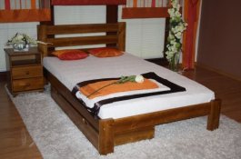 Postel Karina dub 160x200 + matrace VITALITY
