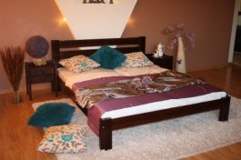 Postel Karina 180x200 ořech - masiv borovice