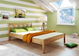 Postel Lilo masiv buk 160x200 + matrace Vitality + rošt