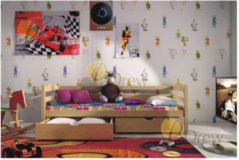Postel masiv Jana 180x80 cm + matrace + šuplíky