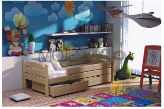 Postel masiv Majka 180x80 cm + matrace + šuplíky