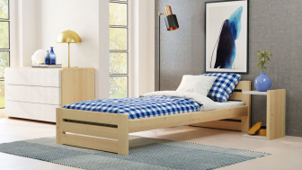 Postel Marek 90/200 cm + matrace 10cm - masiv 3,5 cm