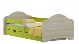 Postel Ondřej N22 160/80 cm + matrace + šuplík zelený