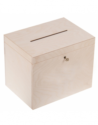 Dřevěná krabička - Box na papírové peníze, obálky - 29x20x23cm