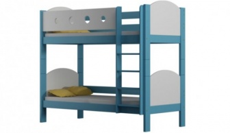 Patrová postel Vašek luk 180/80 cm modro-bílý