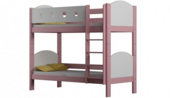Patrová postel Vašek luk 180/80 cm růžová