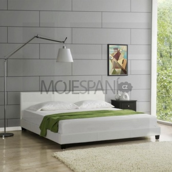 Postel Verona bílá 140/200 cm - ekokůže