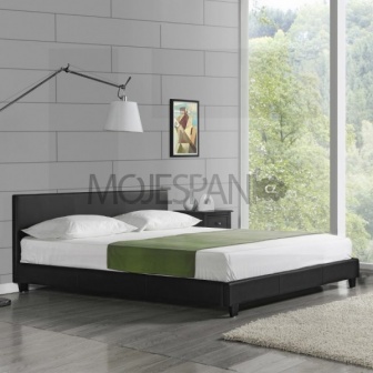 Postel Verona černá 140/200 cm - ekokůže