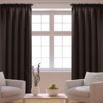 Závěsy Luxury 140/250 cm - tmavě hnědý