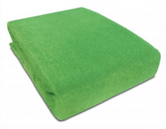 Frote prostěradlo s gumkou 90/200 cm - zelená