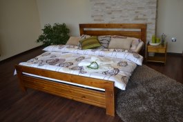 Postel Amor 180/200 cm s roštem - masiv 3,5 cm dub